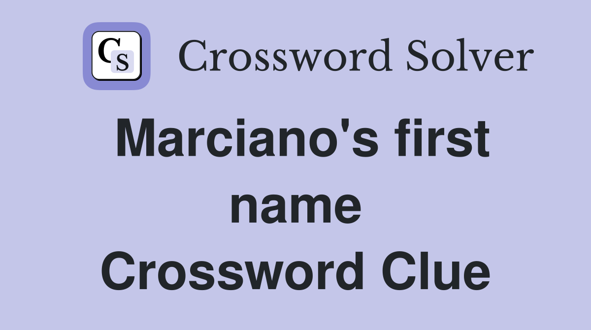 Marciano's first name Crossword Clue