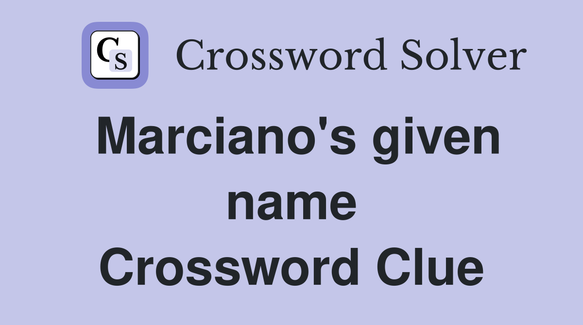 Marciano's given name Crossword Clue