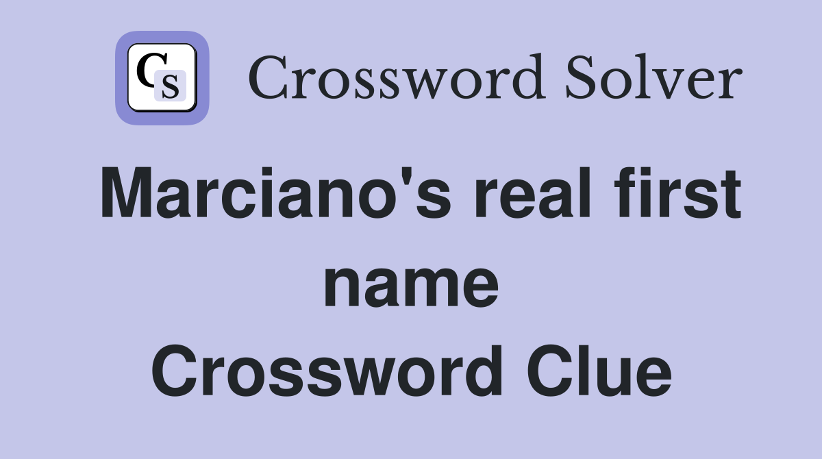 Marciano's real first name Crossword Clue