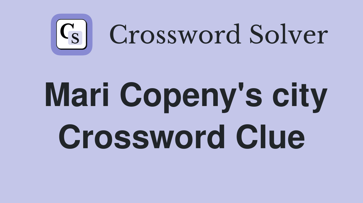 Mari Copeny's city Crossword Clue