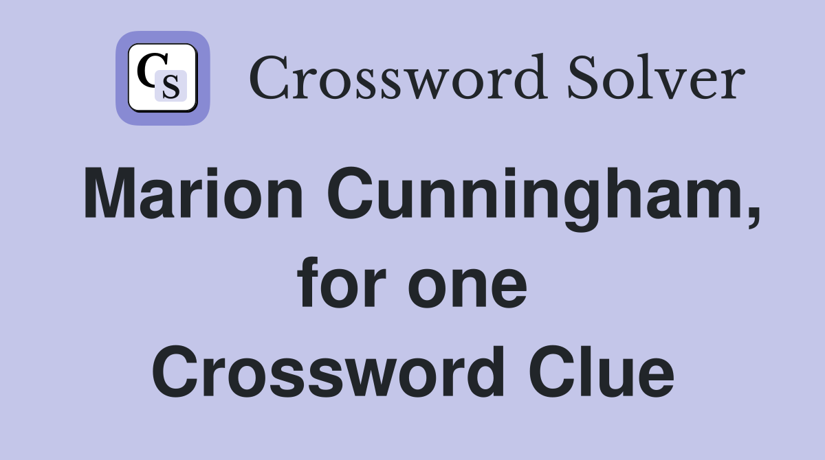 Marion Cunningham, for one Crossword Clue
