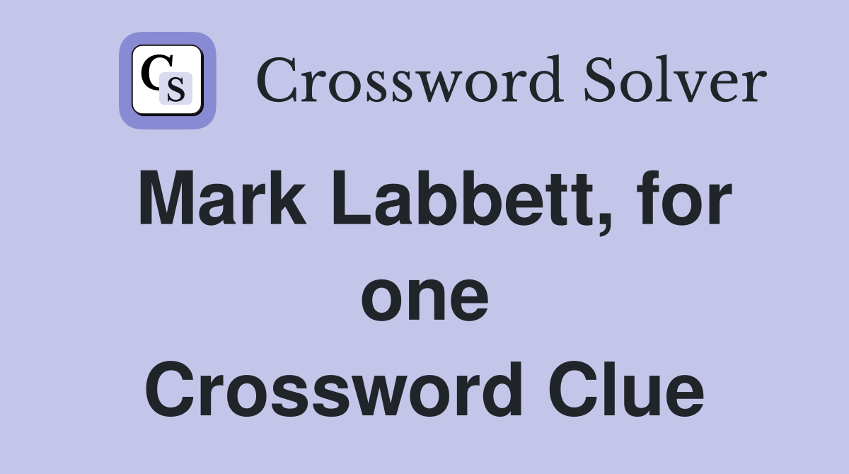 Mark Labbett, for one Crossword Clue