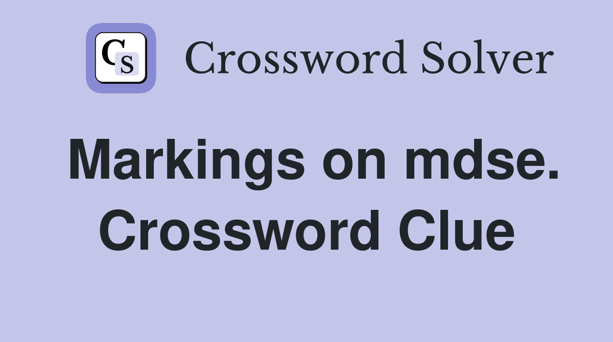 Markings on mdse. Crossword Clue
