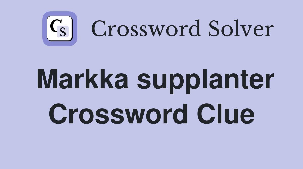 Markka supplanter Crossword Clue
