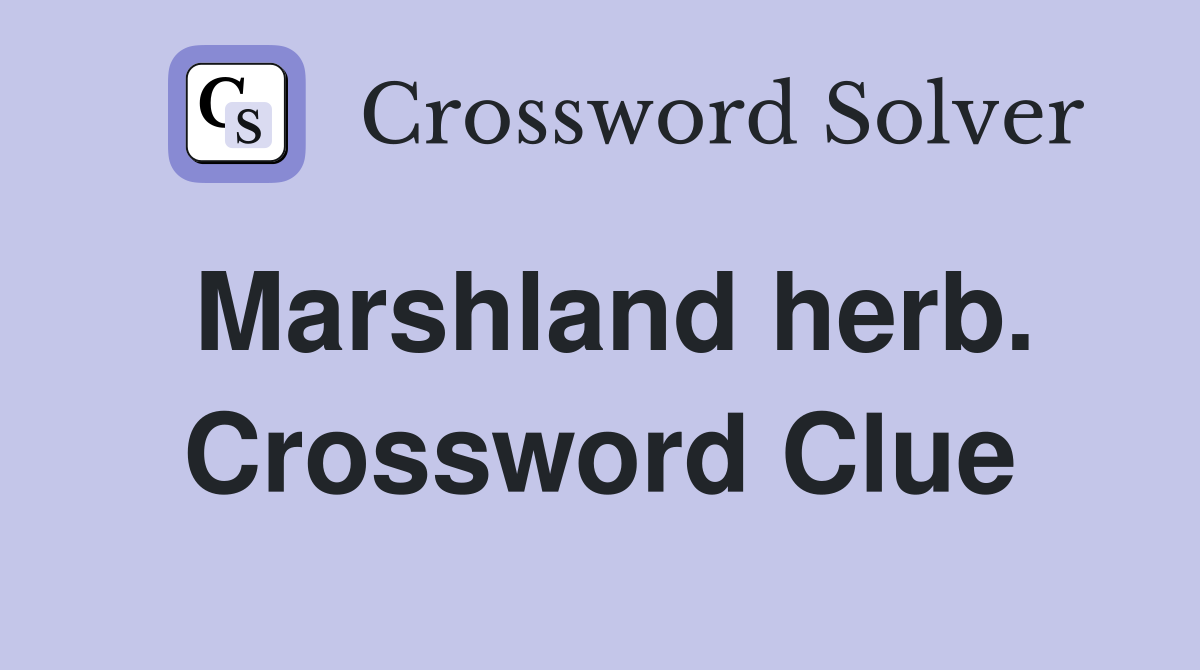 Marshland herb. Crossword Clue