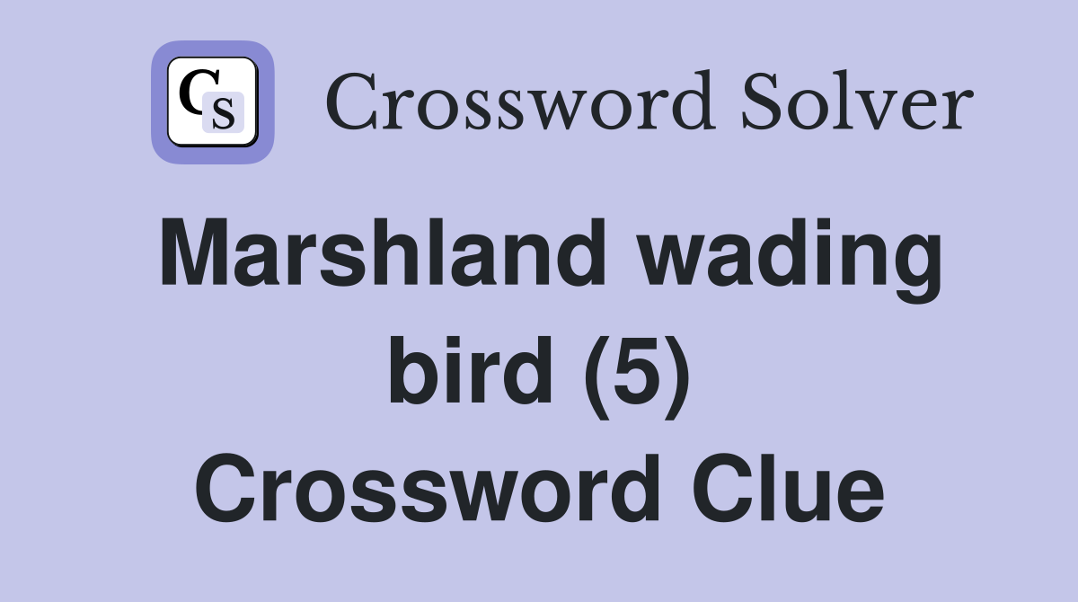 Marshland wading bird (5) Crossword Clue