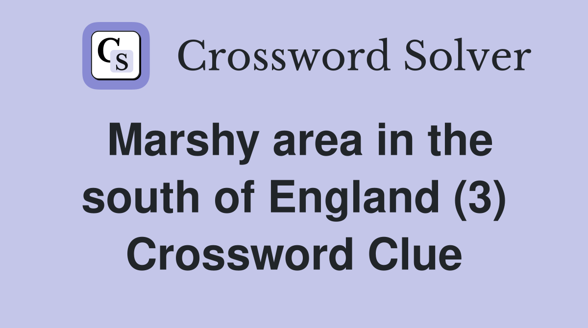 Marshy area in the south of England (3) Crossword Clue