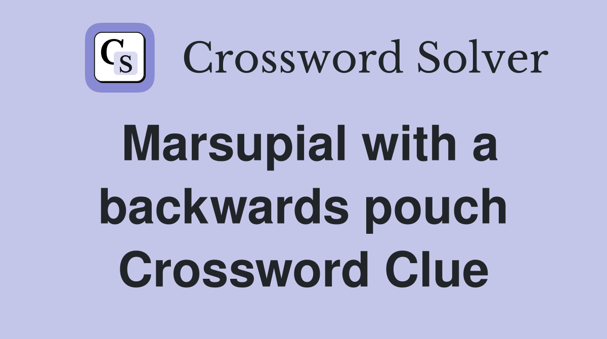Marsupial with a backwards pouch Crossword Clue