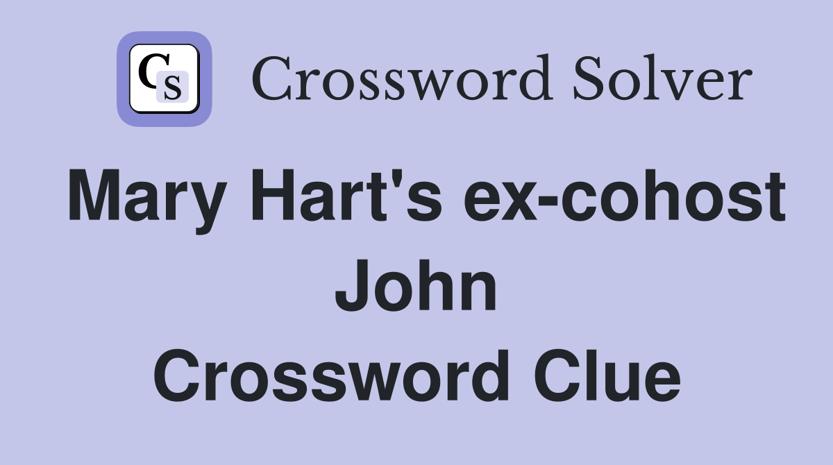 Mary Hart's ex-cohost John Crossword Clue
