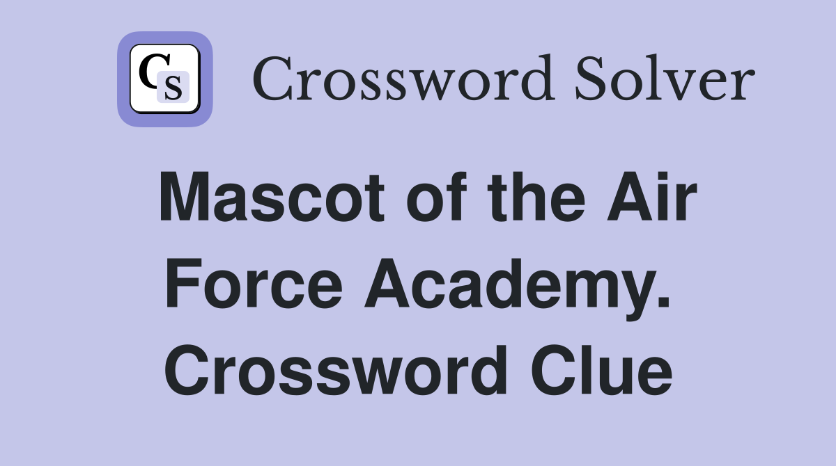 Mascot of the Air Force Academy. Crossword Clue