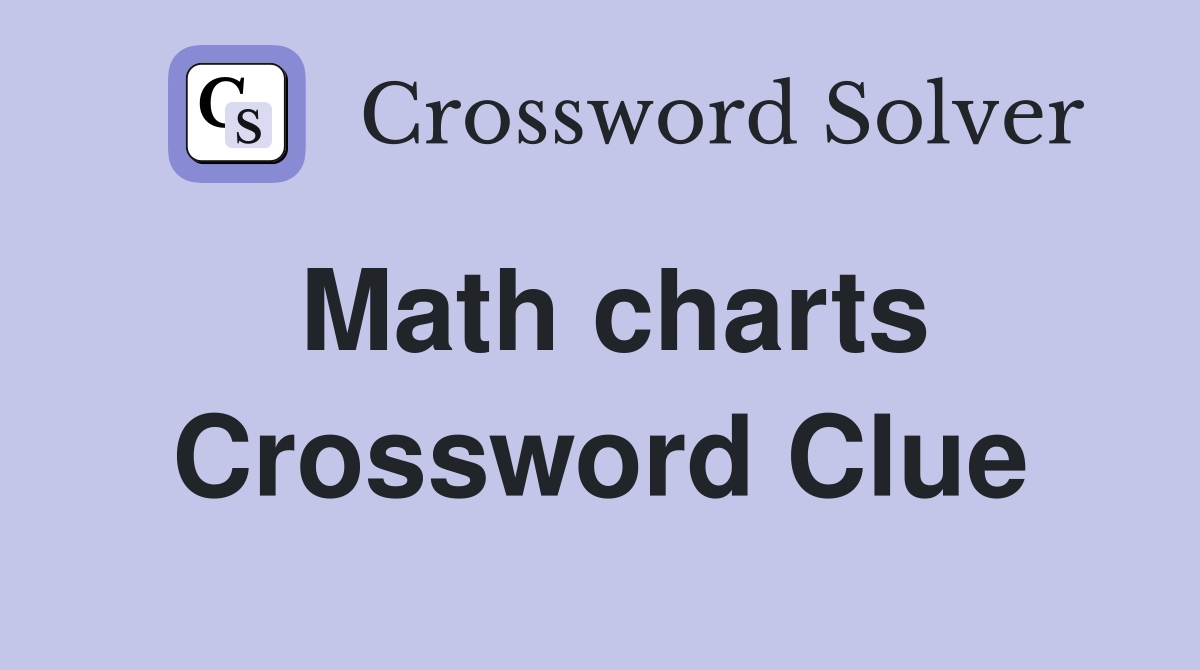 Math charts Crossword Clue