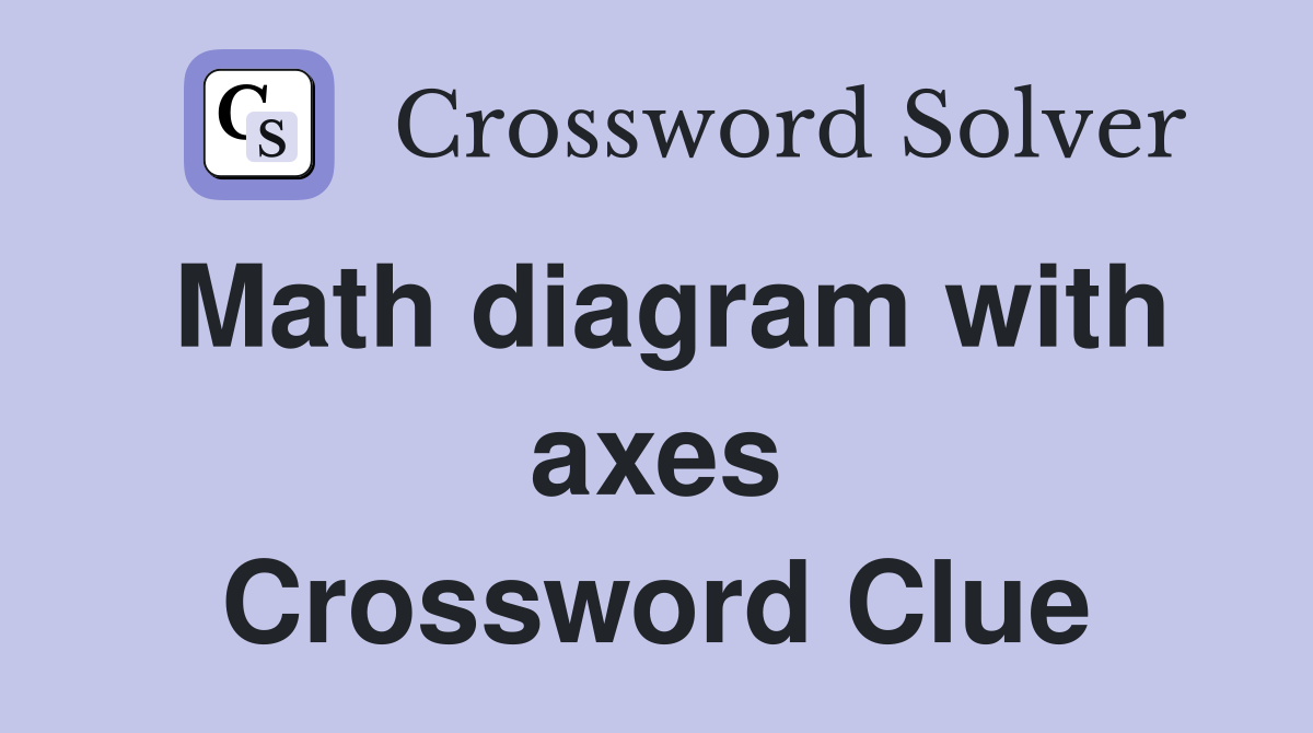 Math diagram with axes Crossword Clue