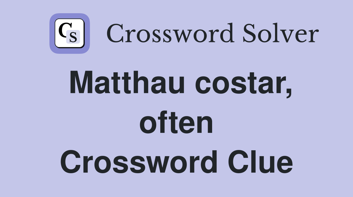 Matthau costar, often Crossword Clue
