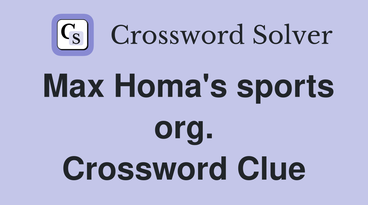 Max Homa's sports org. Crossword Clue