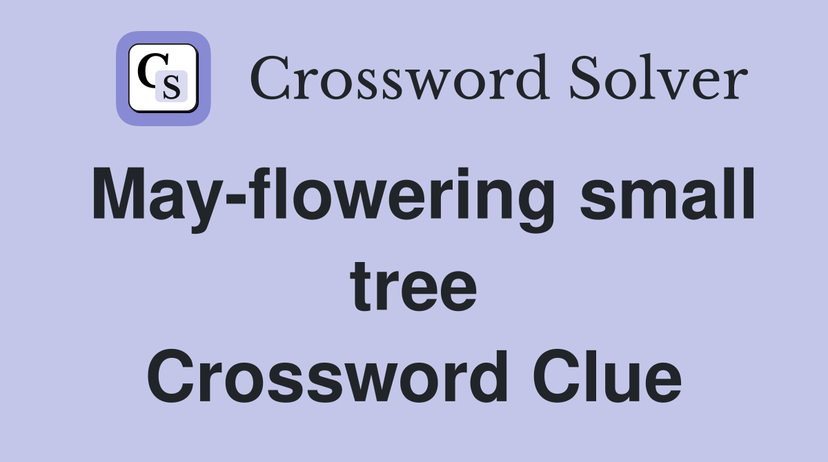 May-flowering small tree Crossword Clue