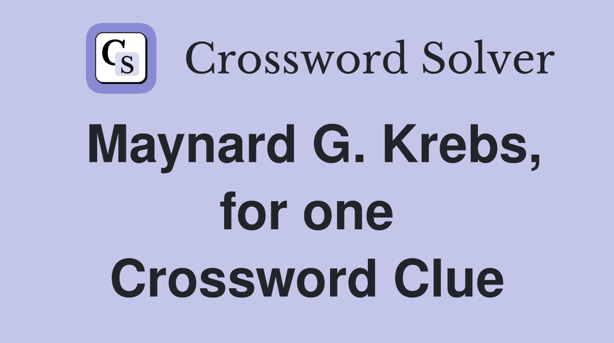Maynard G. Krebs, for one Crossword Clue