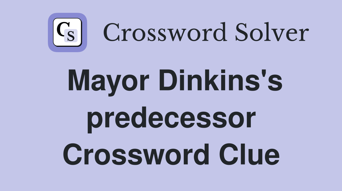 Mayor Dinkins's predecessor Crossword Clue