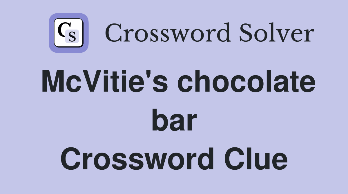 McVitie's chocolate bar Crossword Clue