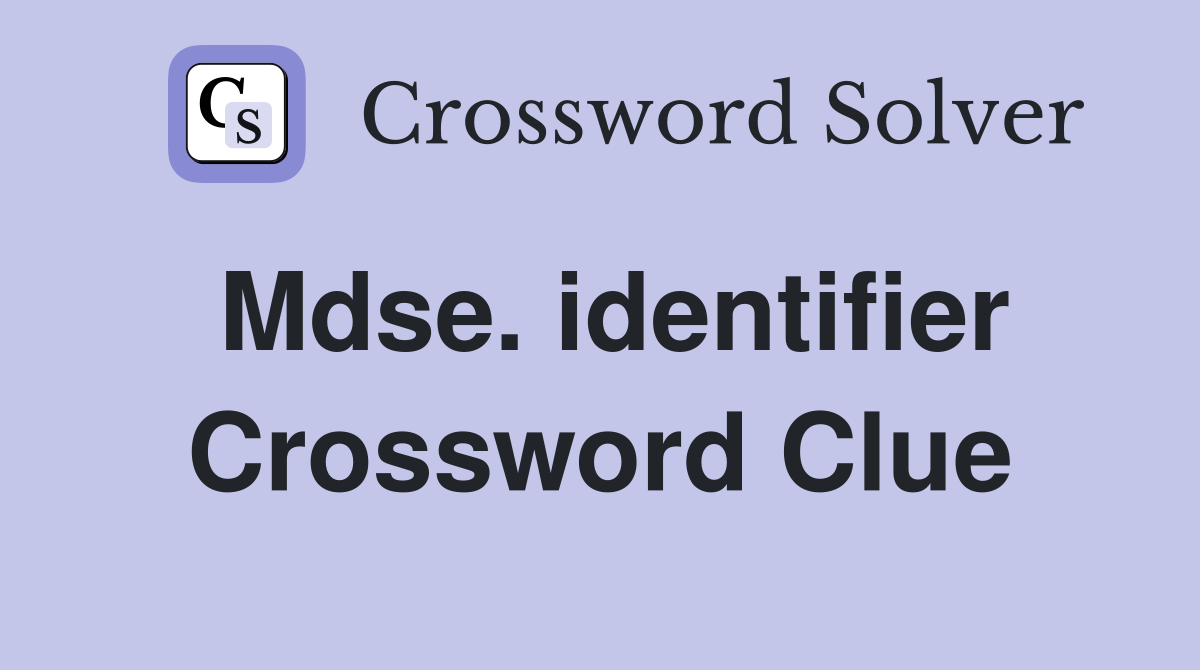 Mdse. identifier Crossword Clue