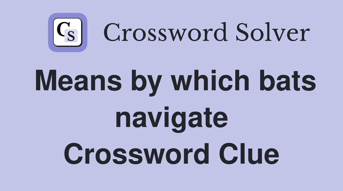 Means by which bats navigate Crossword Clue