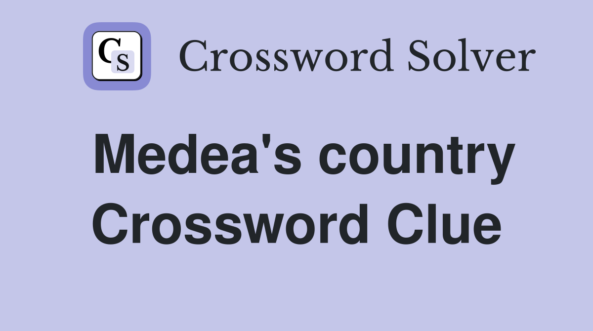 Medea's country Crossword Clue