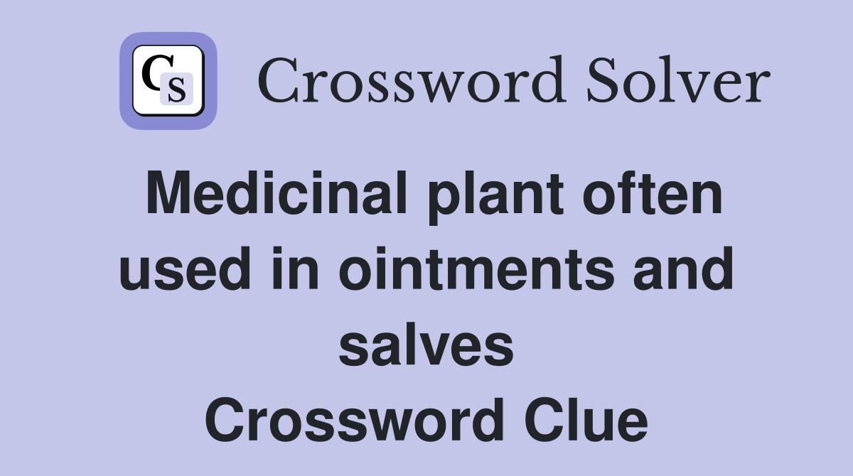 Medicinal plant often used in ointments and salves Crossword Clue