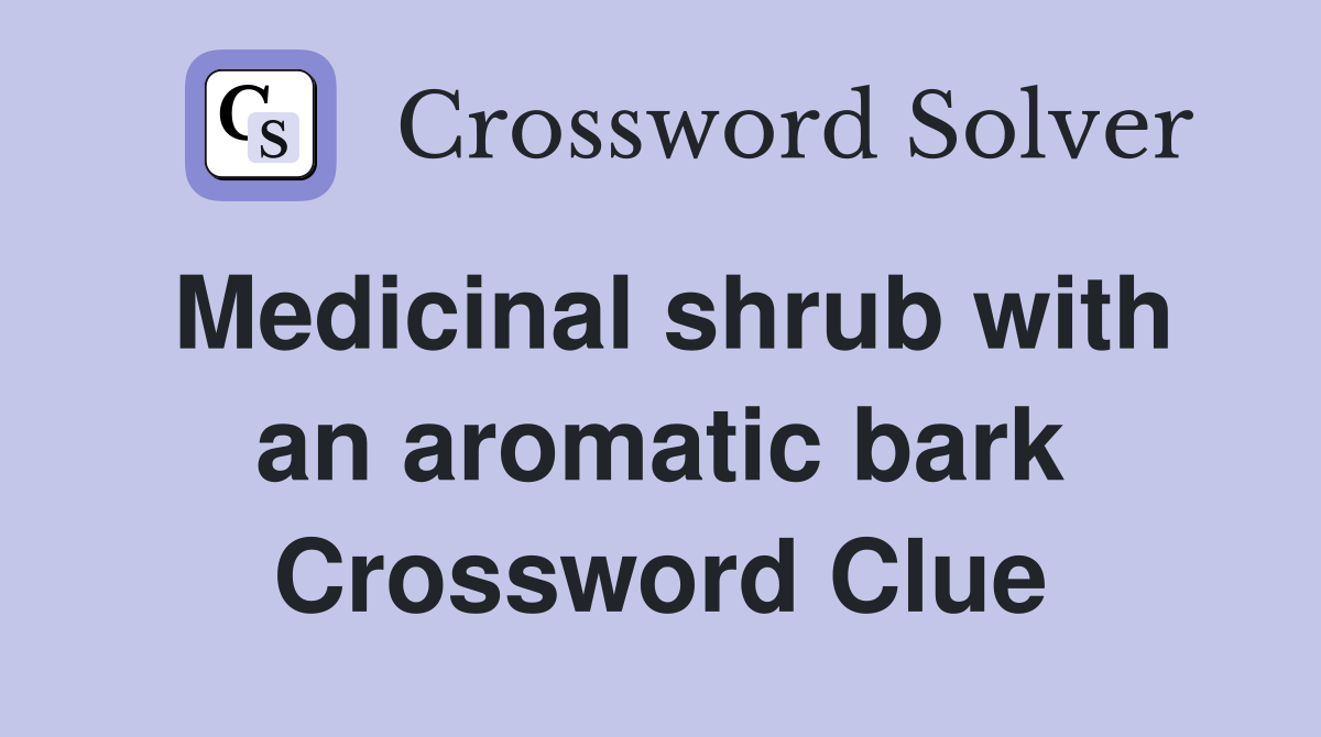 Medicinal shrub with an aromatic bark Crossword Clue
