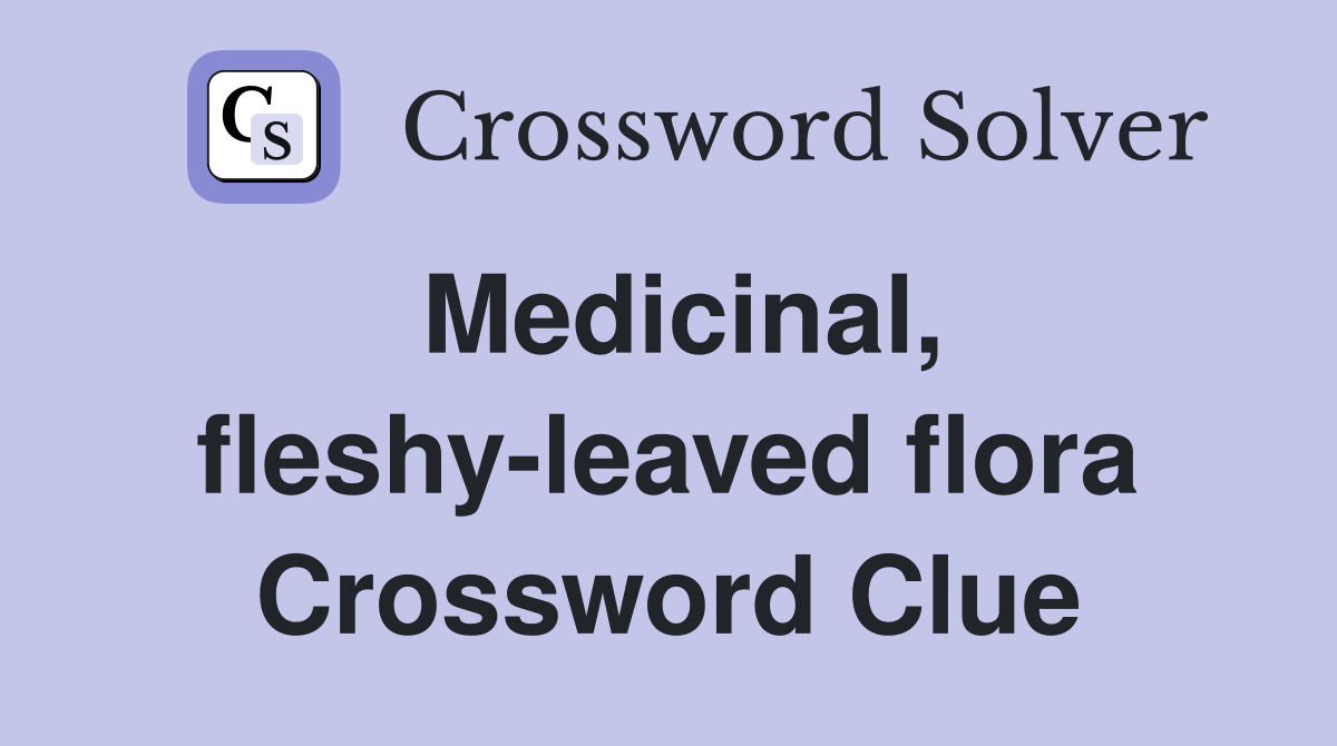 Medicinal, fleshy-leaved flora Crossword Clue