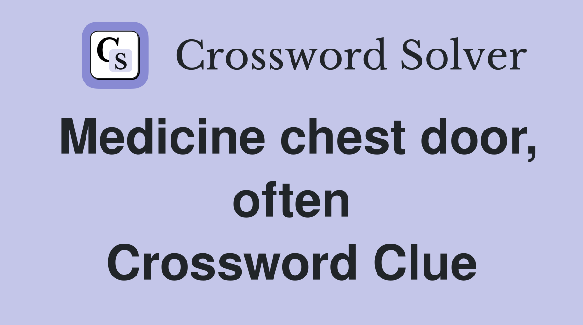 Medicine chest door, often Crossword Clue