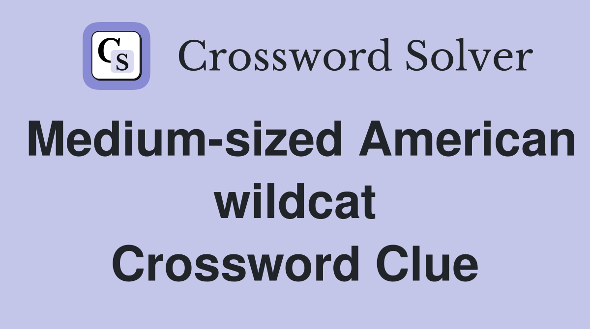 Medium-sized American wildcat Crossword Clue