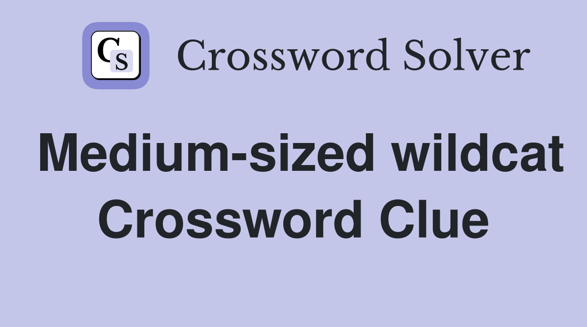 Medium-sized wildcat Crossword Clue