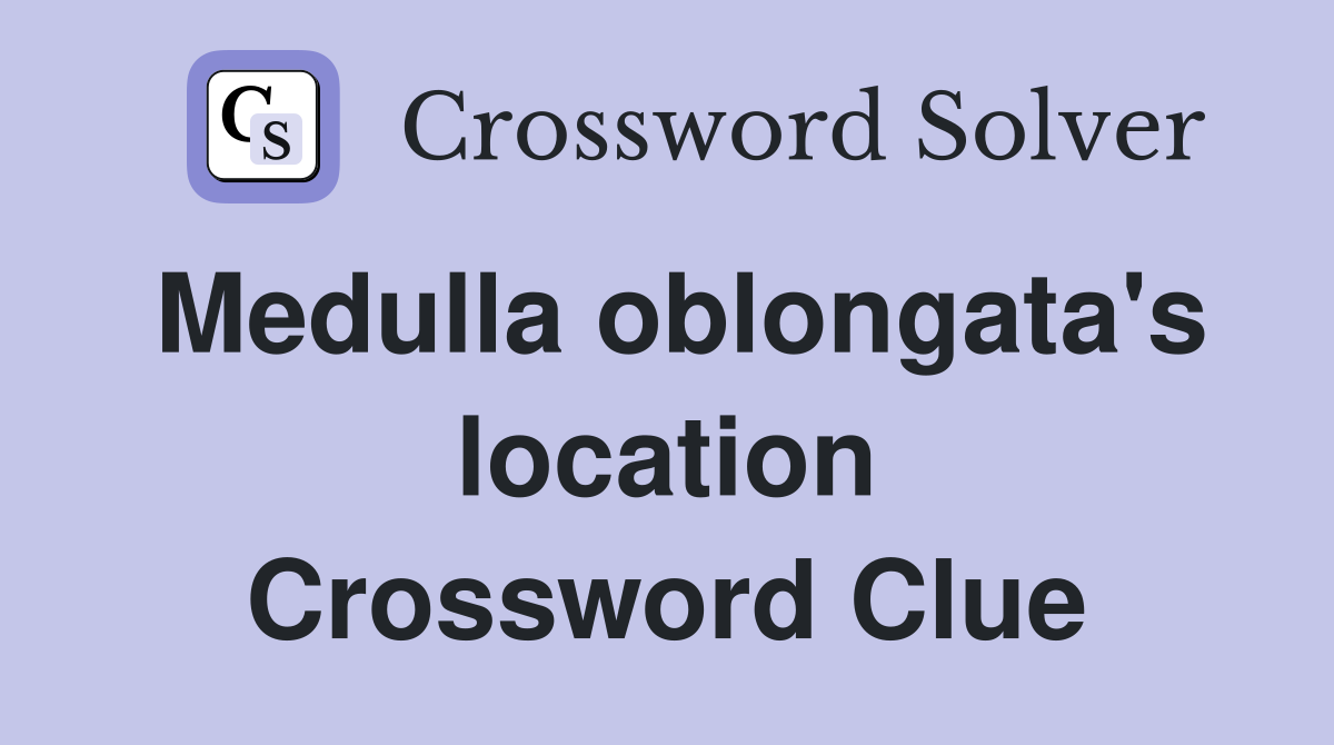 Medulla oblongata's location Crossword Clue