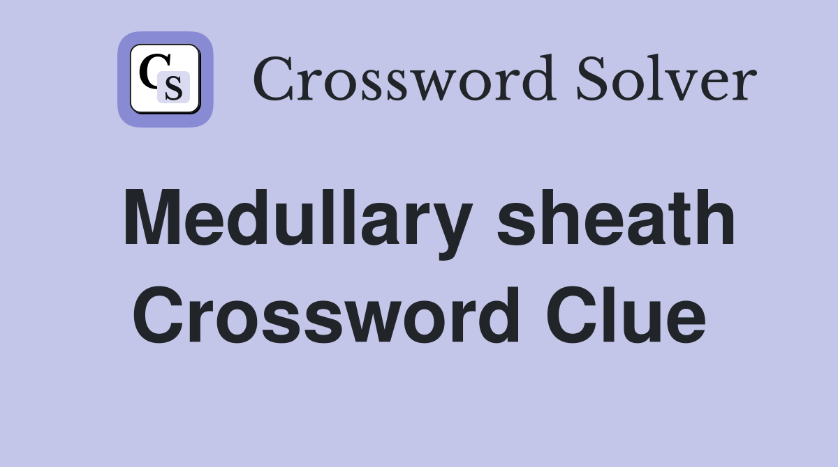 Medullary sheath Crossword Clue