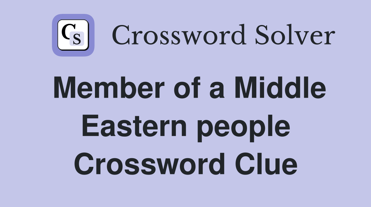 Member of a Middle Eastern people Crossword Clue