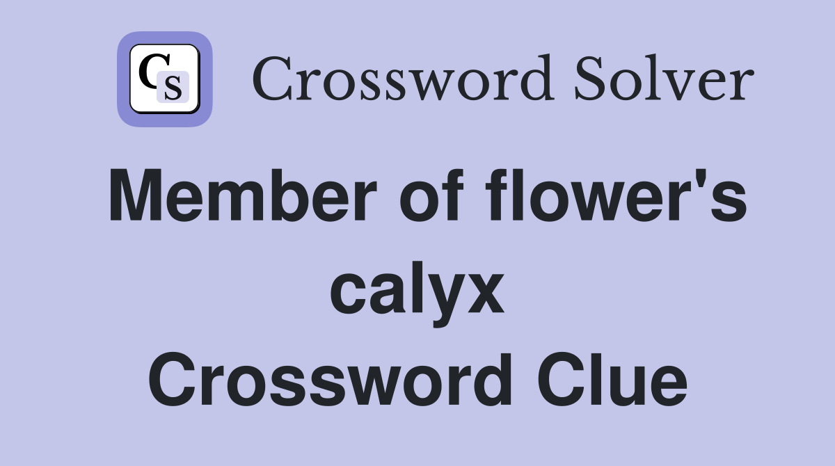 Member of flower's calyx Crossword Clue
