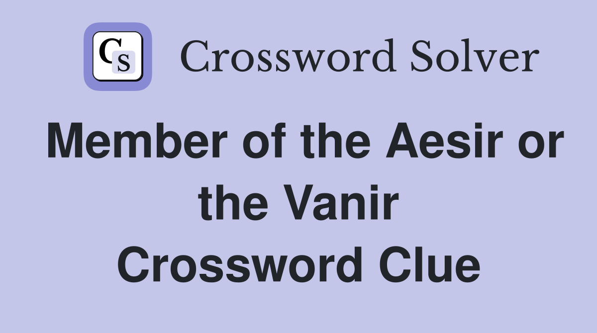 Member of the Aesir or the Vanir Crossword Clue