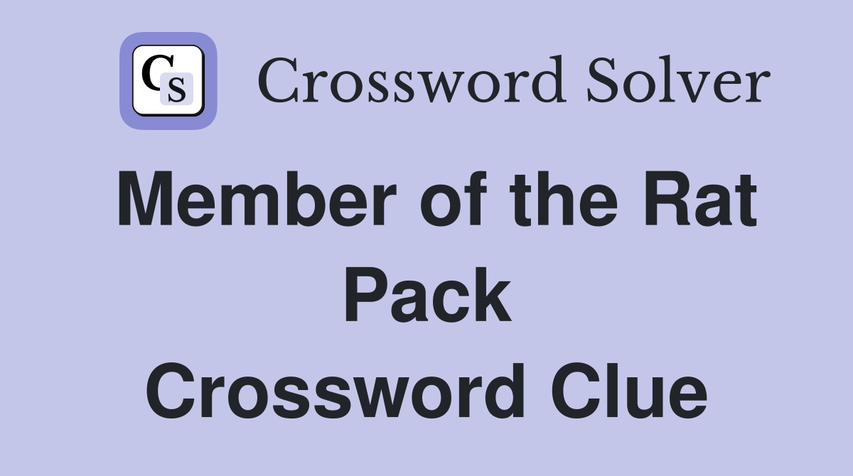 Member of the Rat Pack Crossword Clue