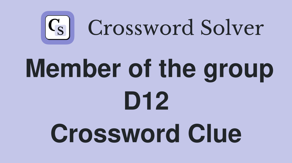 Member of the group D12 Crossword Clue