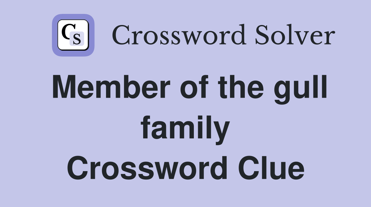 Member of the gull family Crossword Clue
