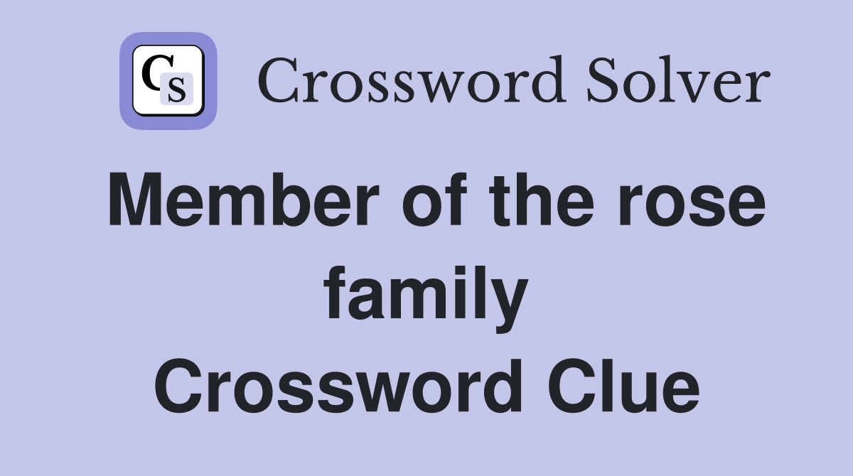 Member of the rose family Crossword Clue