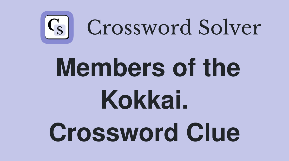 Members of the Kokkai. Crossword Clue