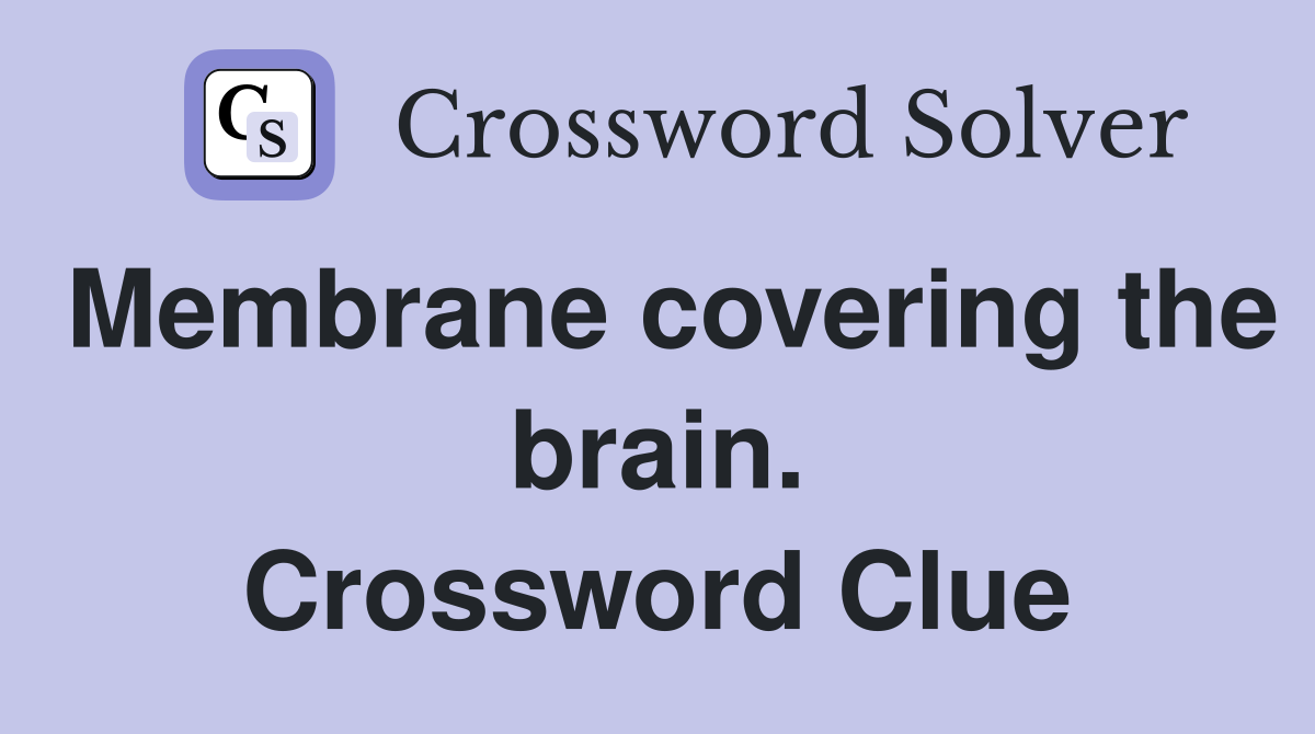 Membrane covering the brain. Crossword Clue