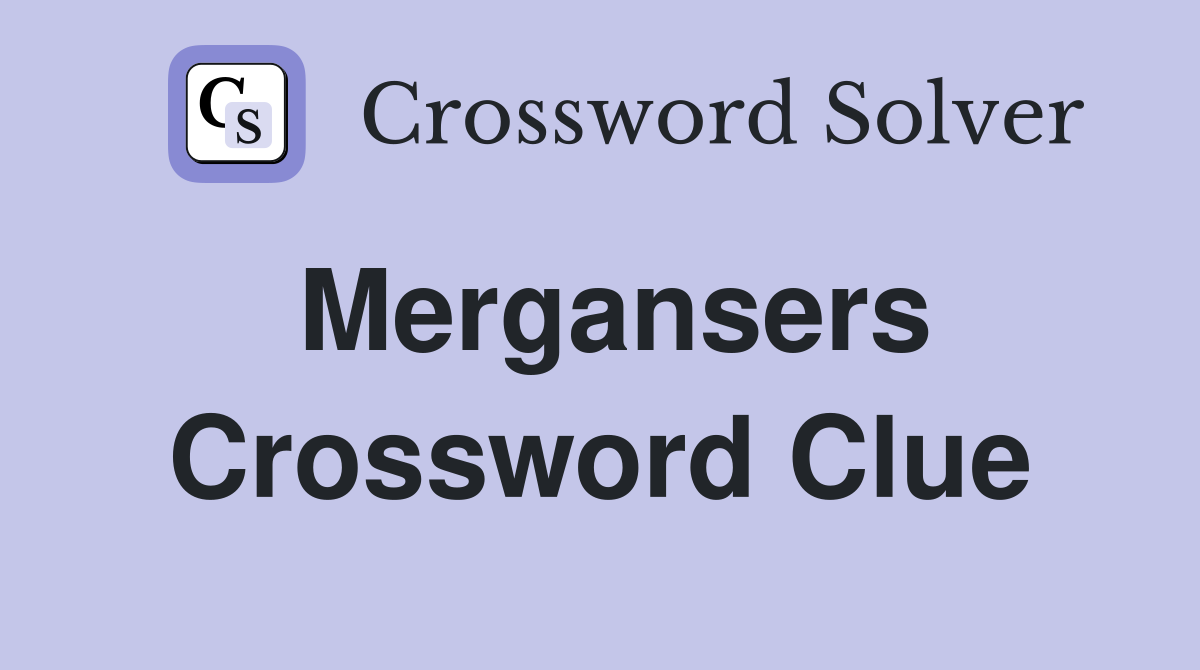 Mergansers Crossword Clue