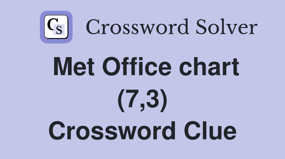 Met Office chart (7,3) Crossword Clue