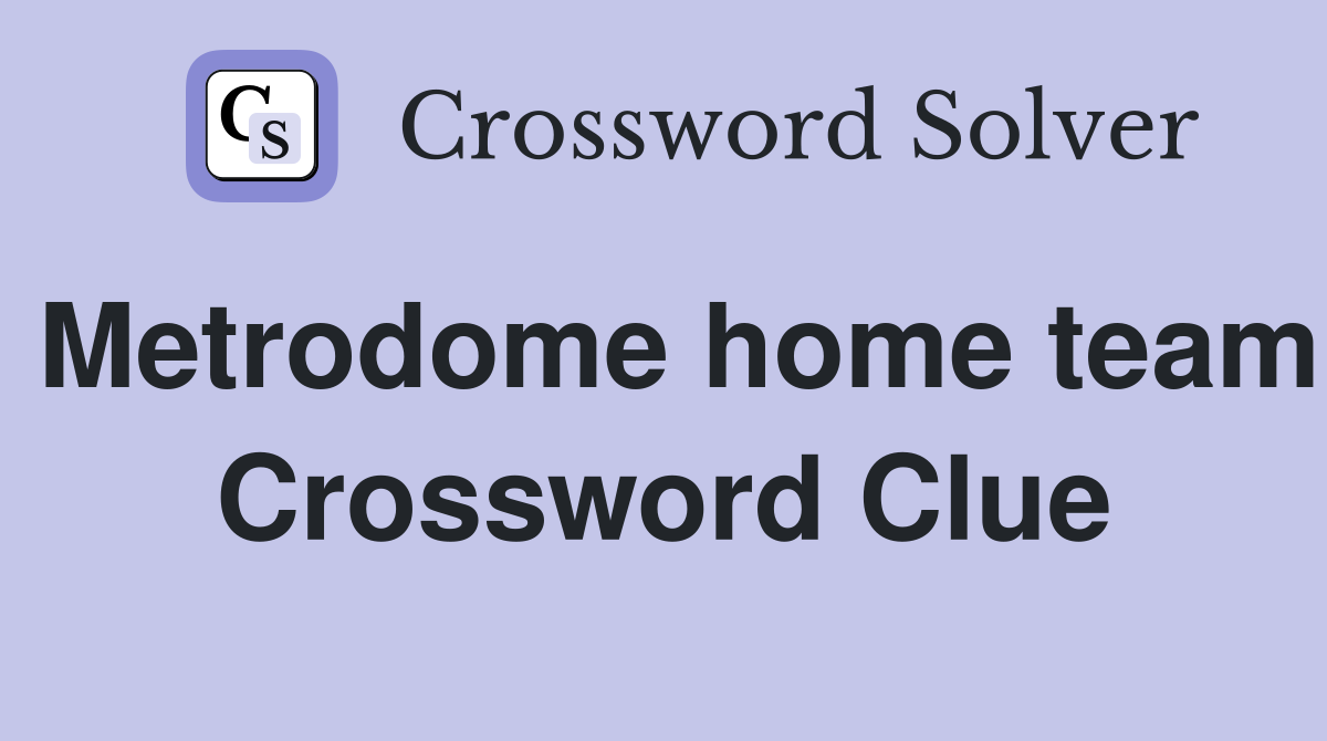 Metrodome home team Crossword Clue