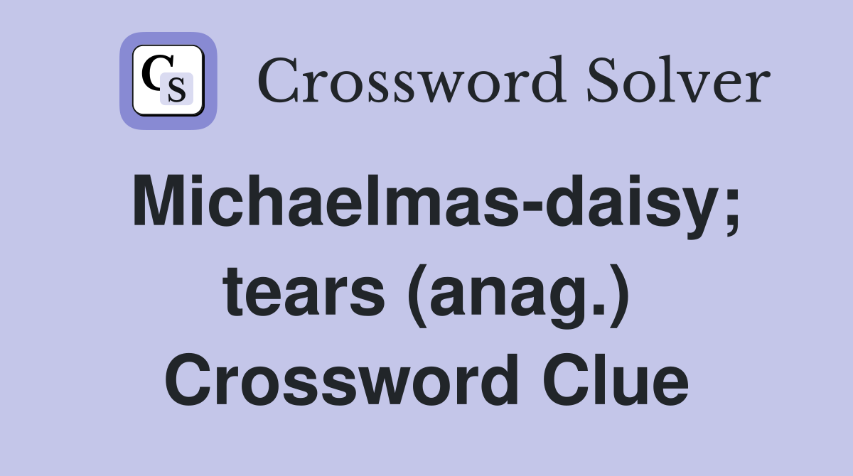 Michaelmas-daisy; tears (anag.) Crossword Clue