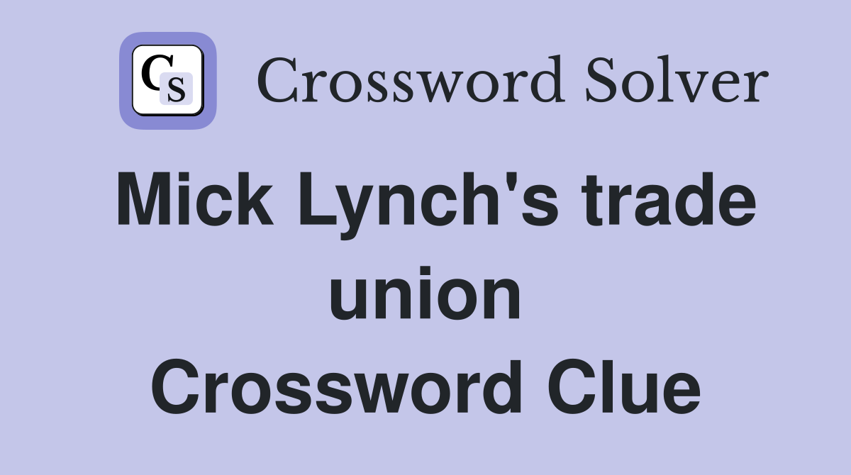Mick Lynch's trade union Crossword Clue
