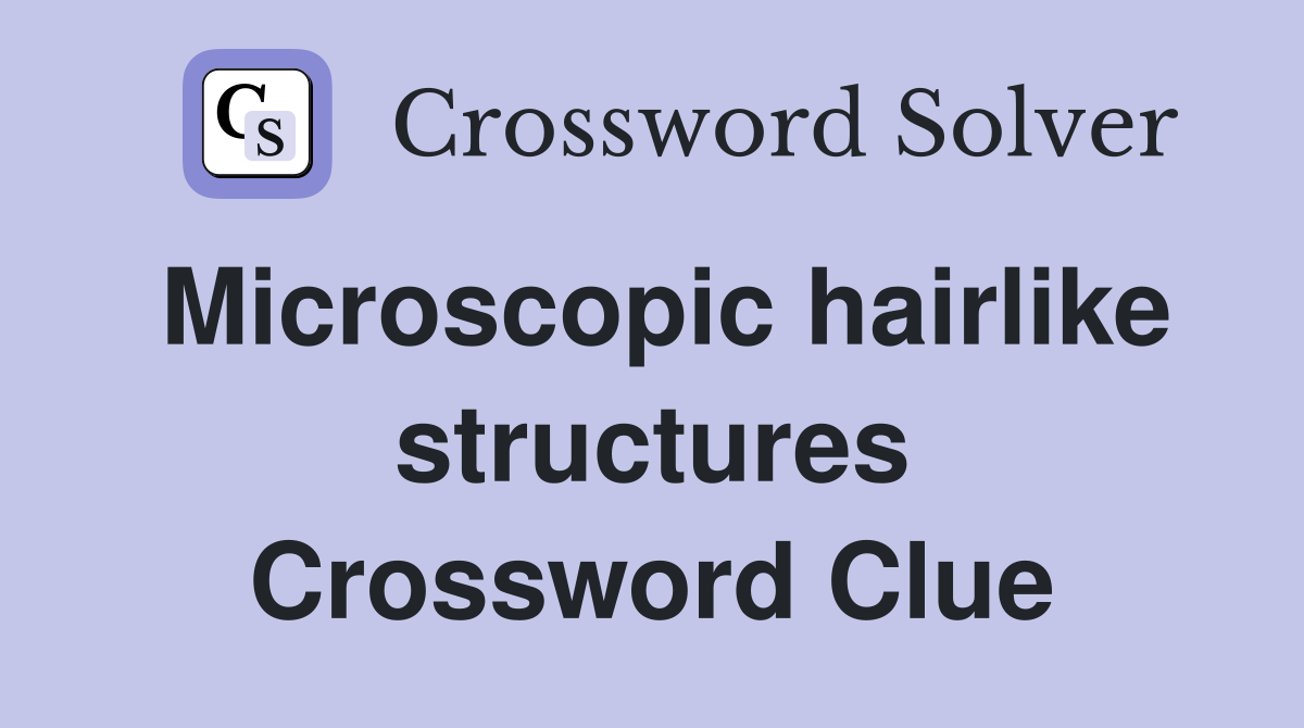 Microscopic hairlike structures Crossword Clue