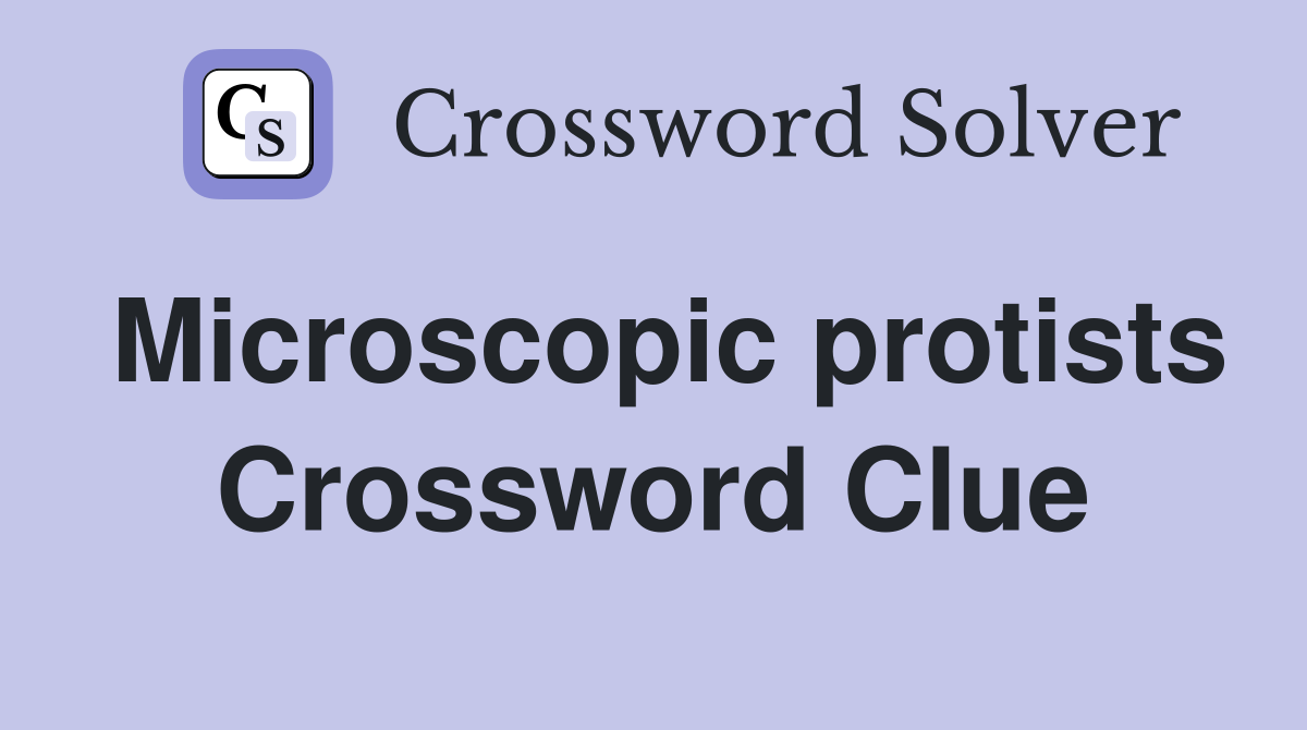 Microscopic protists Crossword Clue