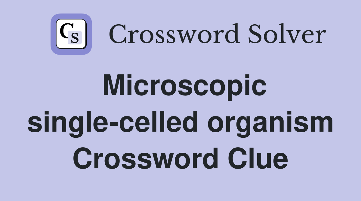 Microscopic single-celled organism Crossword Clue